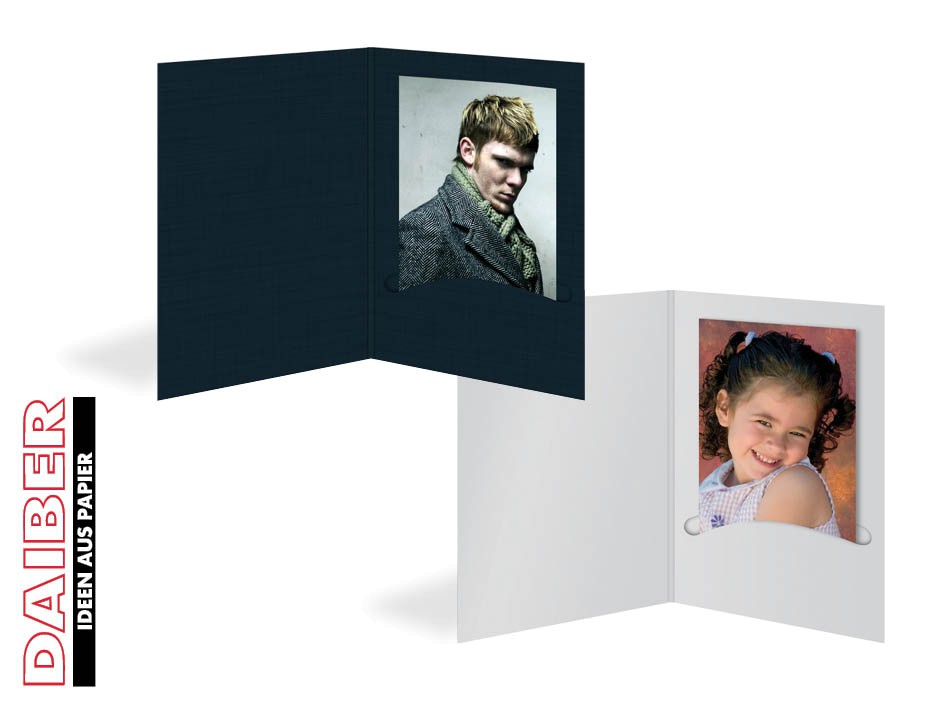 Portraitmappen PROFI-LINE, 50 Stück, [10 x 15 cm], Leinenkarton schwarz